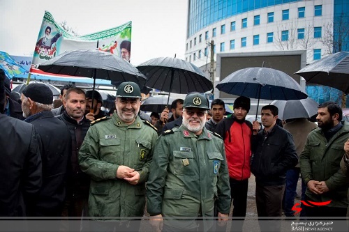 حضور سردار بابایی در جمع راهپیمایان ۲۲ بهمن ساری