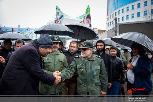 حضور سردار بابایی در جمع راهپیمایان ۲۲ بهمن ساری