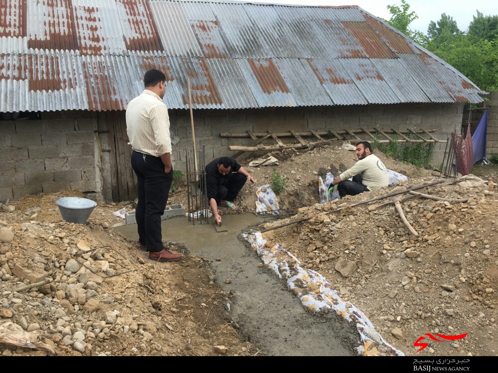 بسیجیان گیلانی در خط مقدم سازندگی