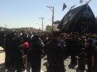 حضور بسیجیان پایگاه‌های حوزه عصمتیه ناحیه مرکزی یزد در مراسم نخل برداری