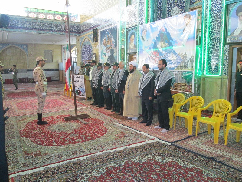 مراسم صبحگاه مشترک نیروهای مسلح و اقشار بسیج در شهرستان آشتیان برگزار شد