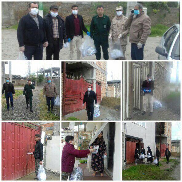 توزیع ماسک و مواد ضدعفونی کننده در روستای لاملنگ گرگان