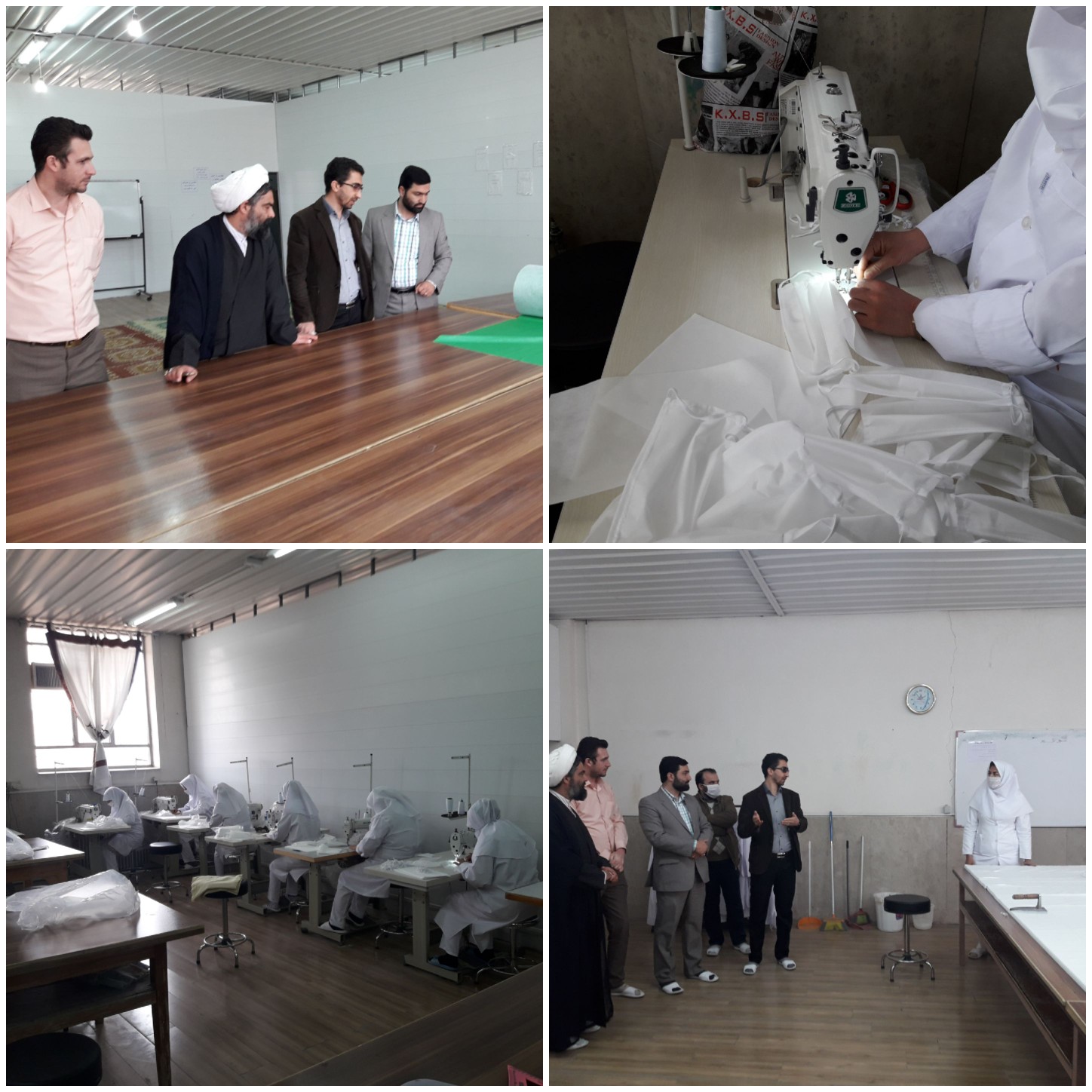 بازدید مسئولین ناحیه بسیج دانشجویی استان سمنان از کارگاه تولید ماسک دانشجویی شاهرود+ عکس