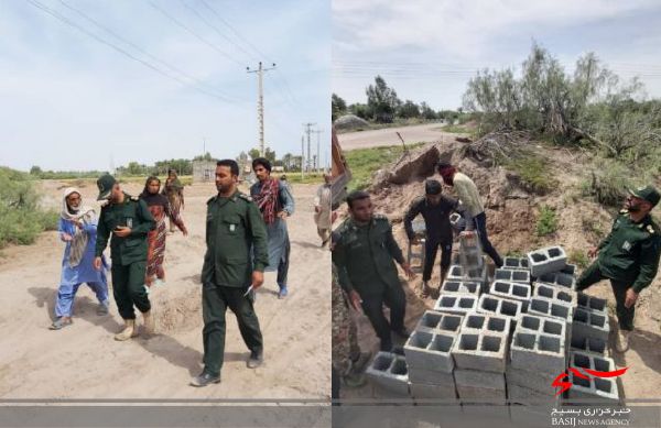اقدامات گروه جهادی اعزامی سپاه شهرستان فاریاب در روستای چارچاهی زهکلوت