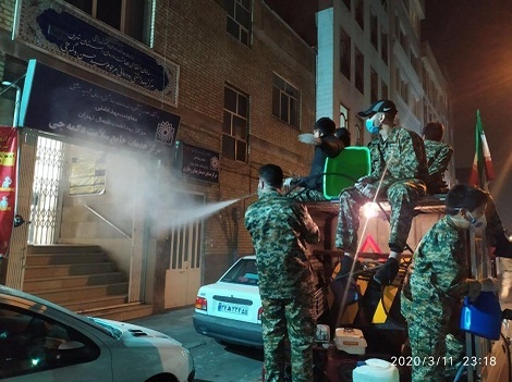 اقدامات جهادی بسیجیان ناحیه شهید بهشتی در مقابله با کرونا