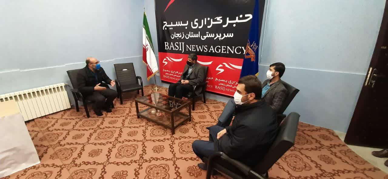 حضور رئیس سازمان بسیج رسانه کشور در دفترخبرگزاری بسیج زنجان