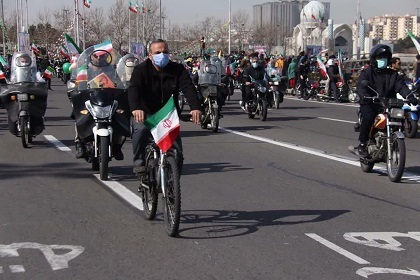 حماسه تماشایی مردم تهران در راهپیمایی 22 بهمن 99