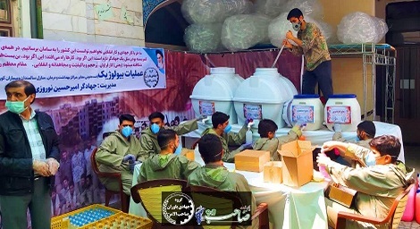 اقدامات بسیجیان ناحیه مقداد در میدان مقابله با کرونا ویروس