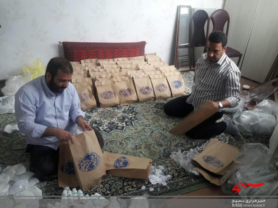 تهیه و توزیع  ۵۰۰ پک بهداشتی در مناطق محروم کرج توسط جهادگران حوزه 121 شهید باکری