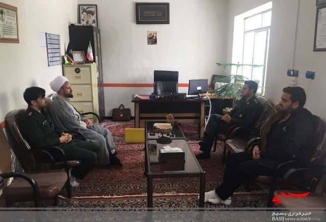 سرکشی مسئول دفتر نمایندگی ولی فقیه در سپاه کبودراهنگ از حوزه شهید صوفی شیرین‌سو