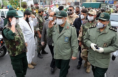رزمایش پدافند زیستی و بیولوژیک قرارگاه قدس سپاه تهران بزرگ