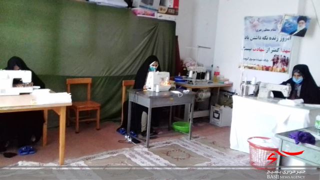 افتتاح کارگاه دوخت ماسک در روستای آبرومند