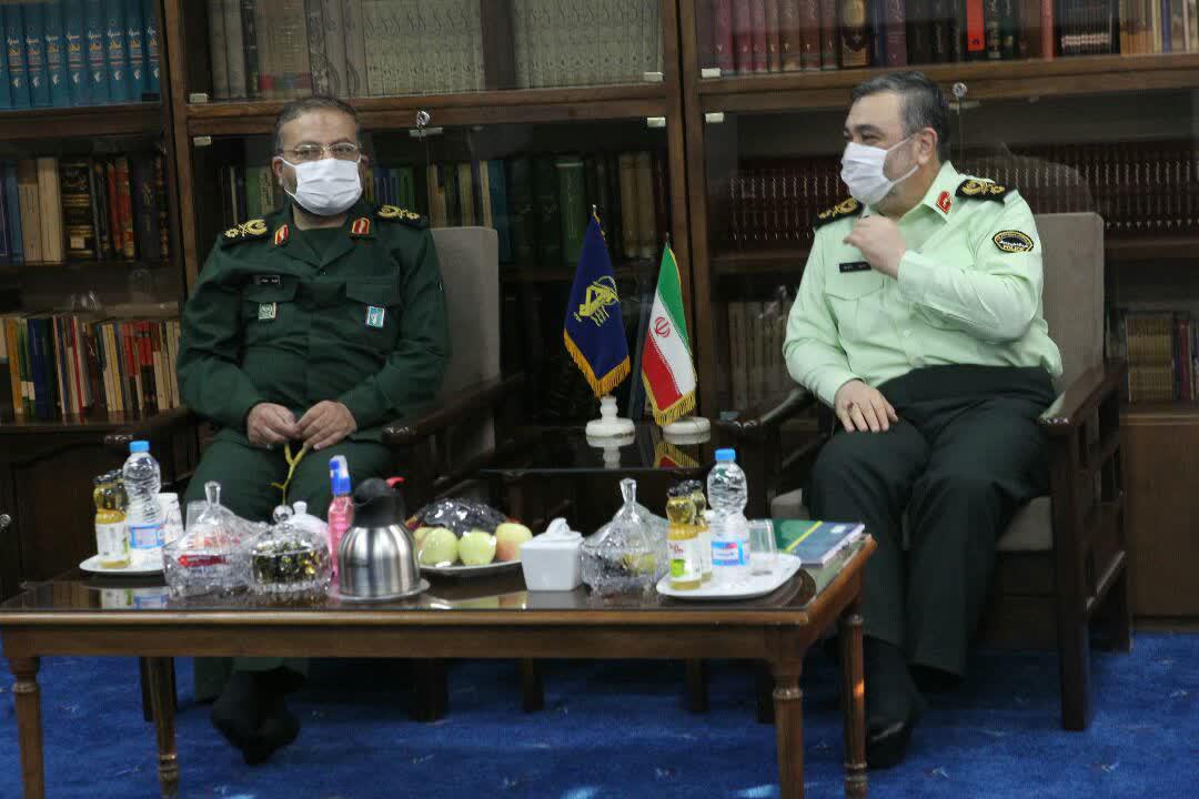 فرمانده نیروی انتظامی با رییس سازمان بسیج مستضعفین دیدار کرد