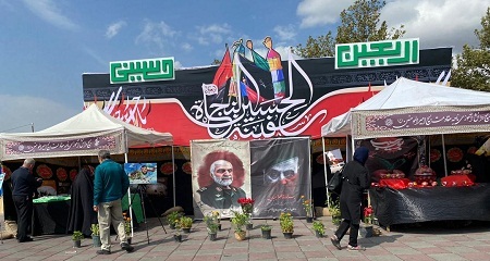 برگزاری موکب عزاداری اربعین حسینی همراه با توزیع ماسک و مواد ضدعفونی کننده