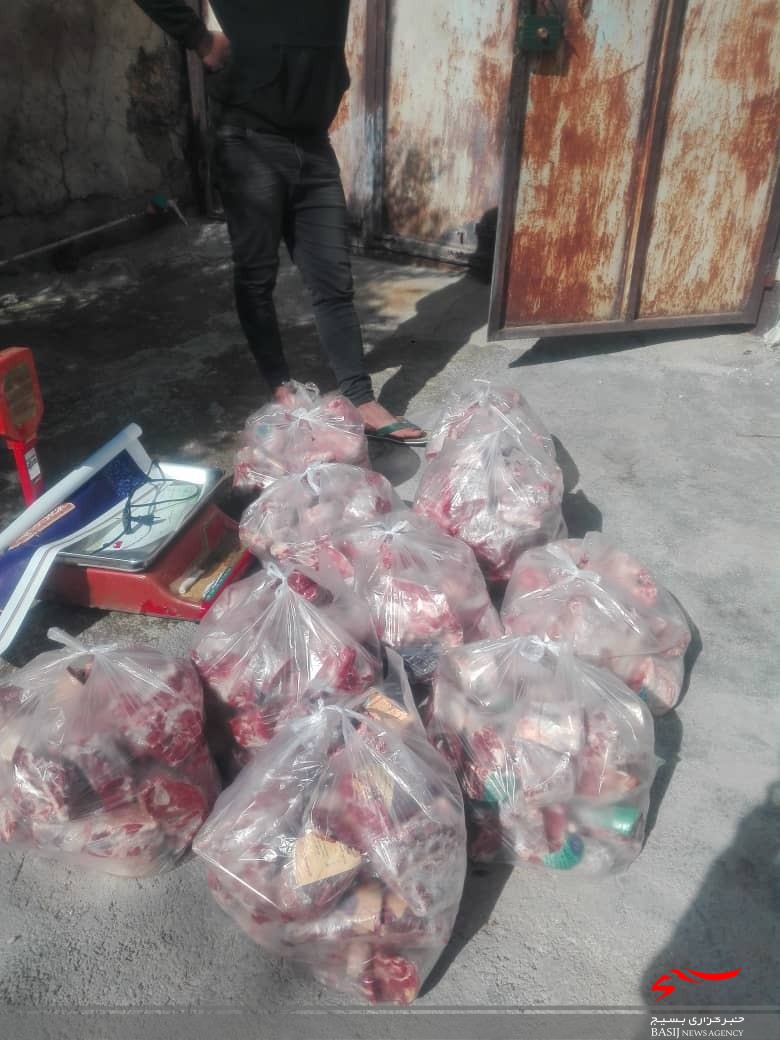 عزم مومنانه جوانان باشتی برای احسان به نیازمندان / توزيع 140 کیلو گرم گوشت بین نیازمندان باشت و روستاهای اطراف به همت گروه جهادی خادم الشهدا خواهر شهرستان باشت