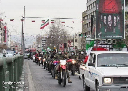 رژه موتوری ناحیه حضرت ولی عصر (عج) در محدوده منطقه ۶ تهران