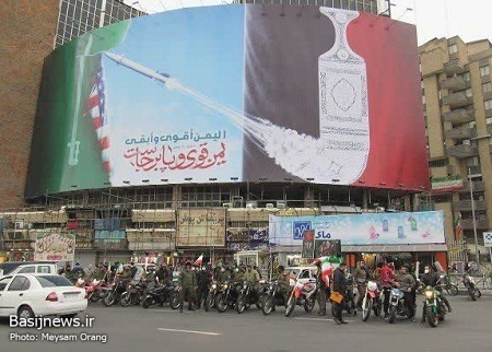 رژه موتوری ناحیه حضرت ولی عصر (عج) در محدوده منطقه ۶ تهران