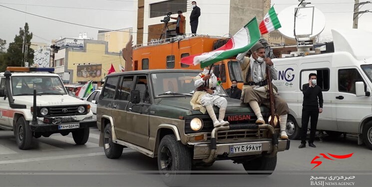 ۲۲ بهمن تماشایی در کهگیلویه و بویراحمد/ شکوه افتخار با رژه موتوری و خودرویی به نمایش گذاشته شد