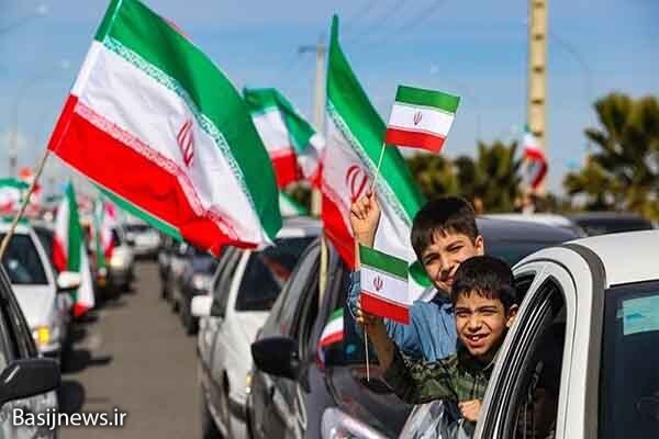 راهپیمایی خودرویی ۲۲ بهمن در بندر دیّر برگزار شد