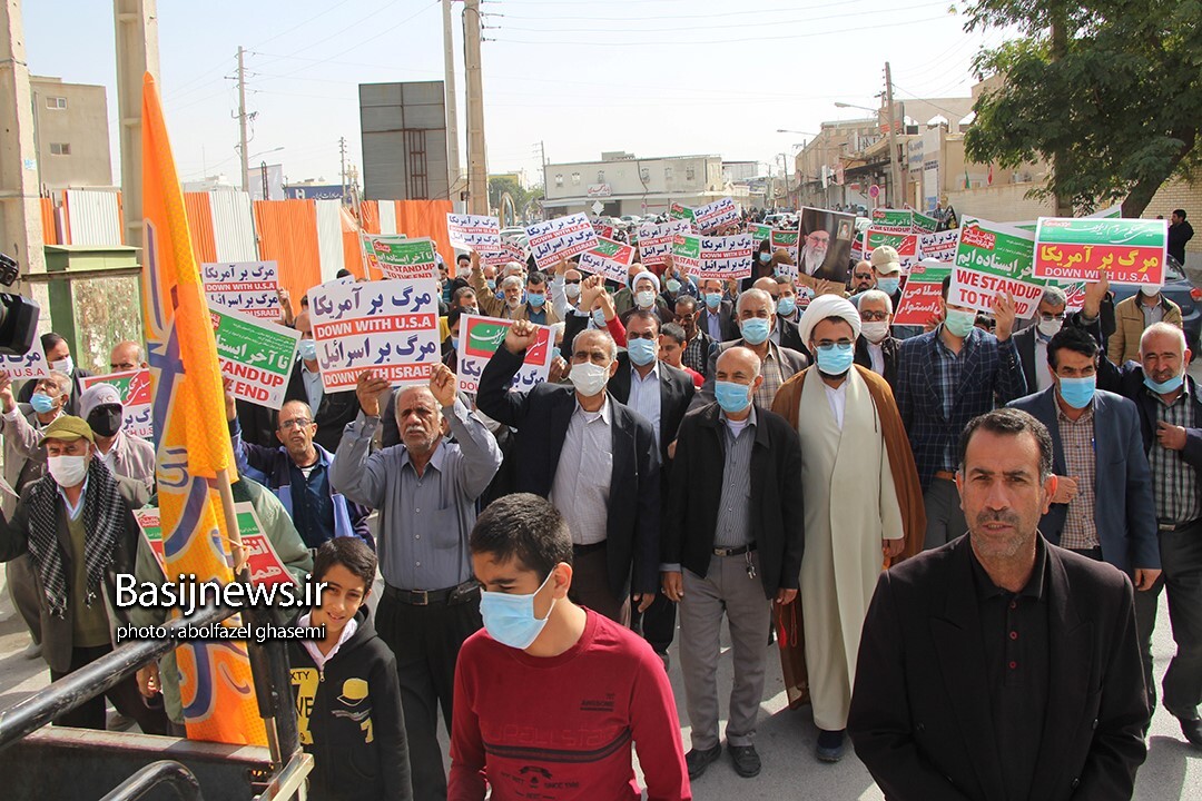 مردم برازجان در حمایت از مردم یمن راهپیمایی کردند