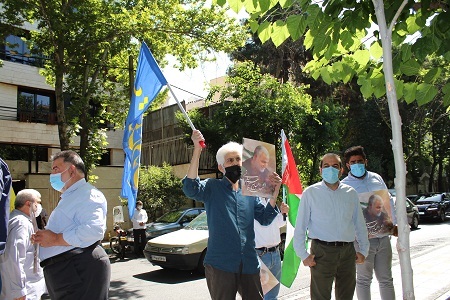 تجمع مردم تهران در حمایت از مردم فلسطین مقابل دفتر سازمان ملل