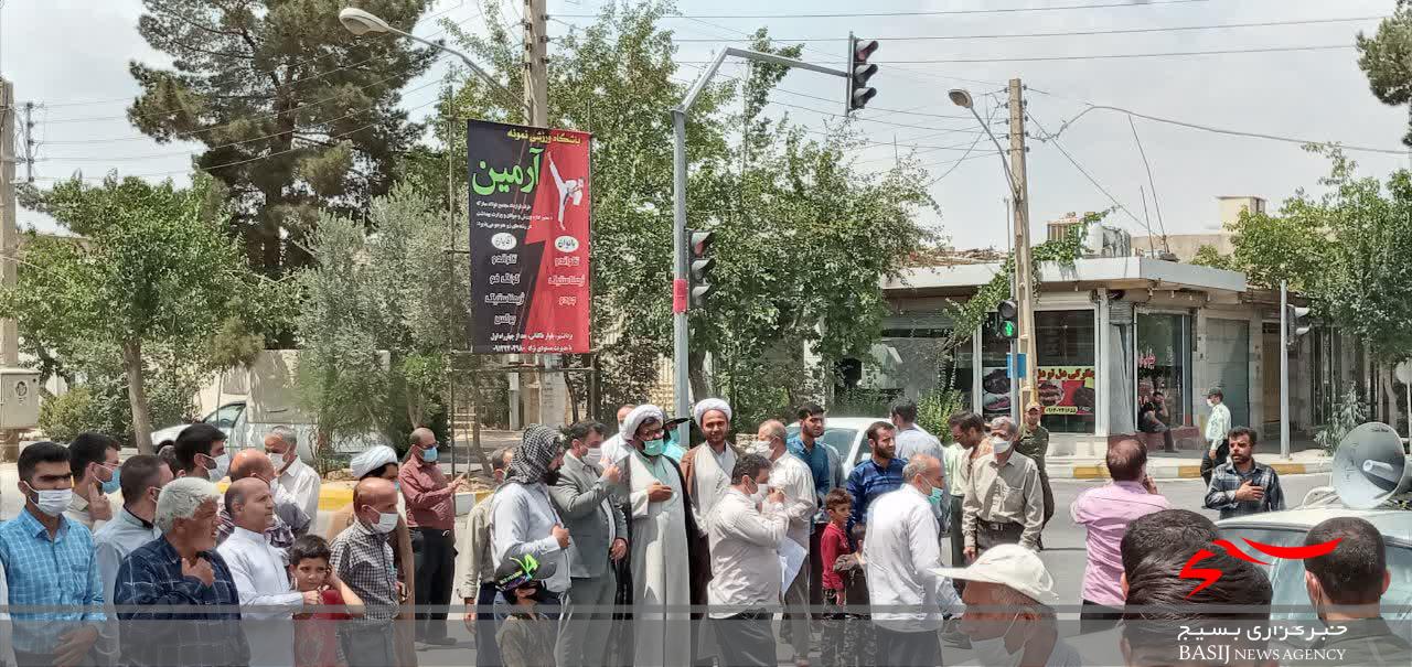 راهپیمایی مردم یزدانشهر در محکومیت اغتشاشات اخیر