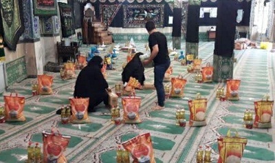 تهیه و توزیع ۷۲ بسته معیشتی به نیت ۷۲ تن شهدای دشت کربلا