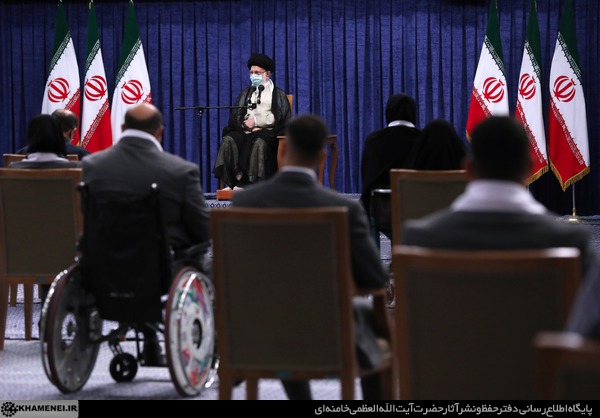 دیدار قهرمانان المپیک و پارالمپیک ایران در بازی‌های ۲۰۲۰ توکیو با رهبر انقلاب