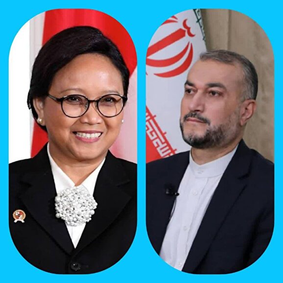 رایزنی و تبادل نظر وزرای امور خارجه جمهوری اسلامی ایران و اندونزی
