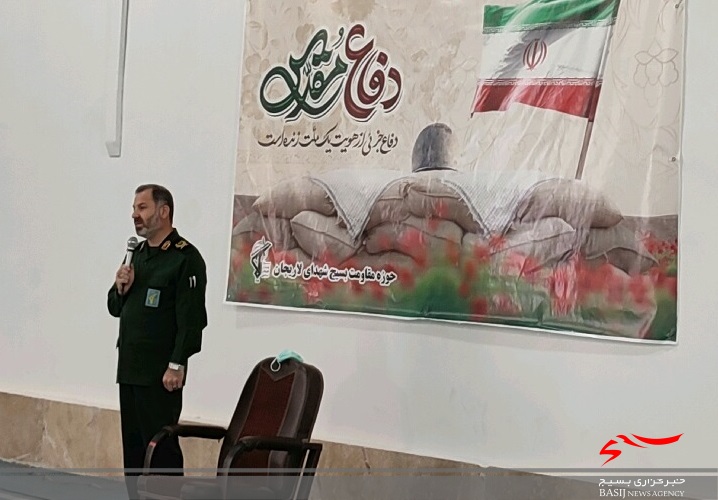 سردار مسلمی در مراسم افتتاحیه سالن ورزشی حوزه شهدای لاریجان.