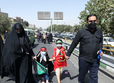 پیاده روی جاماندگان اربعین حسینی در تهران