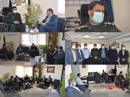 ‍شهردار و اعضای شورای اسلامی شهر گلسار با فرمانده سپاه ناحیه مقاومت بسیج ساوجبلاغ دیدار کردند