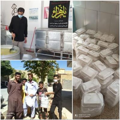 پخت 2000 پرس غذای گرم میاکارگران بلوچستانی در شهرستان سمیرم .