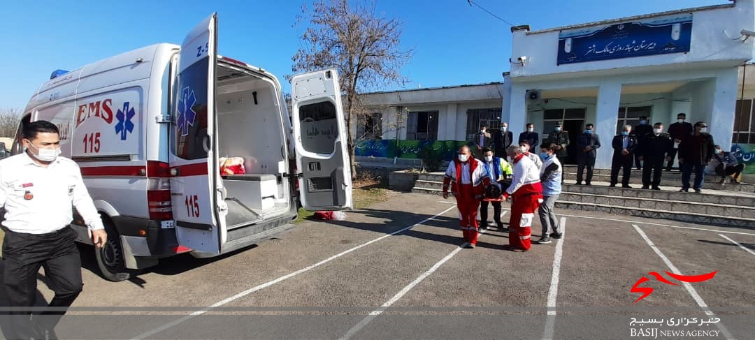 برگزاری مانور زلزله درمدارس جعفرآباد