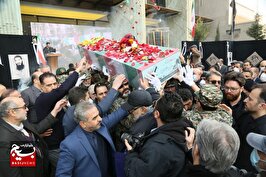 مراسم وداع با پیکر یک شهید گمنام به همت پایگاه بسیج شرکت انتقال گاز ایران