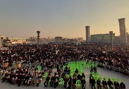 اجتماع عظیم مردمی در مراسم یوم‌الله ۹ دی، در میدان آئینی امام حسین(ع)
