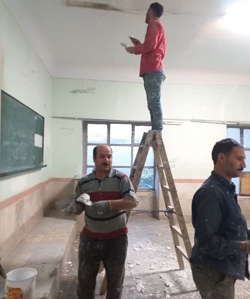 بازسازی و مرمت مدرسه شهید طهرانی در منطقه ۱۲ تهران