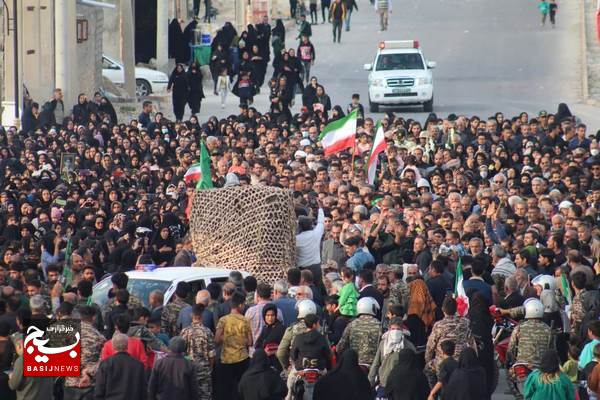 تشییع با شکوه شهید گمنام در بندر عامری