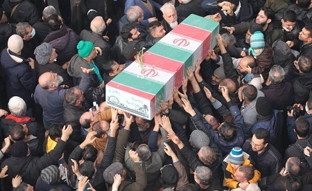 مراسم تشییع پیکر لاله های فاطمی با حضور ملت شهیدپرور در تهران