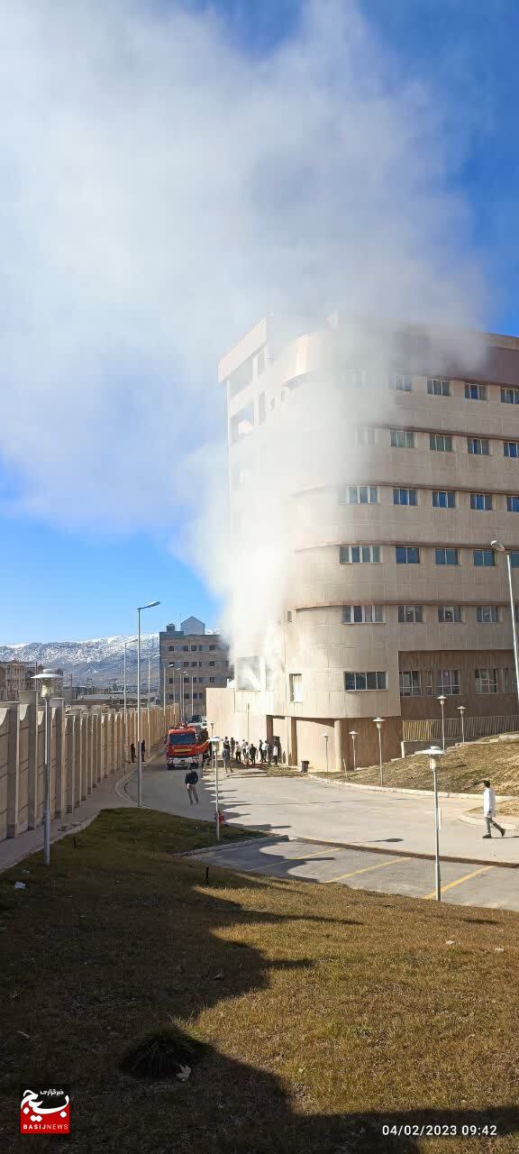 آتش سوزی در بیمارستان شهید جلیل یاسوج