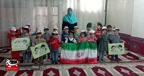 برگزاری جشن انقلاب اسلامی در مهد کودک پایگاه حضرت فاطمه الزهرا(س)