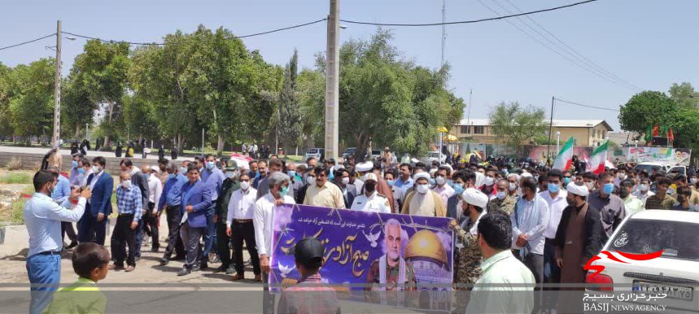 حضور پرشور مردم شهیدپرور شهرستان فاریاب درمراسم راهپیمایی روز قدس