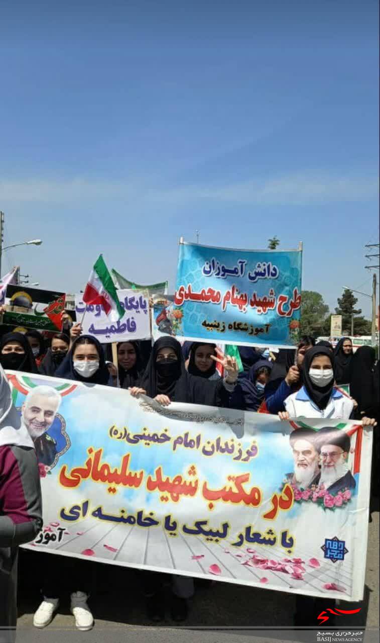 حضور پرشور مردم شهرستان بیله&zwnj;سوار در راهپیمایی روز جهانی قدس