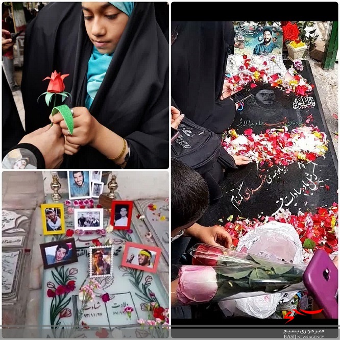 برپایی میز پنجشنبه شهدایی در بهشت زهرای تهران