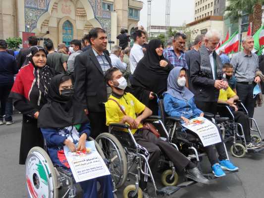 حضور جامعه ورزش در راهپیمایی روز قدس+عکس