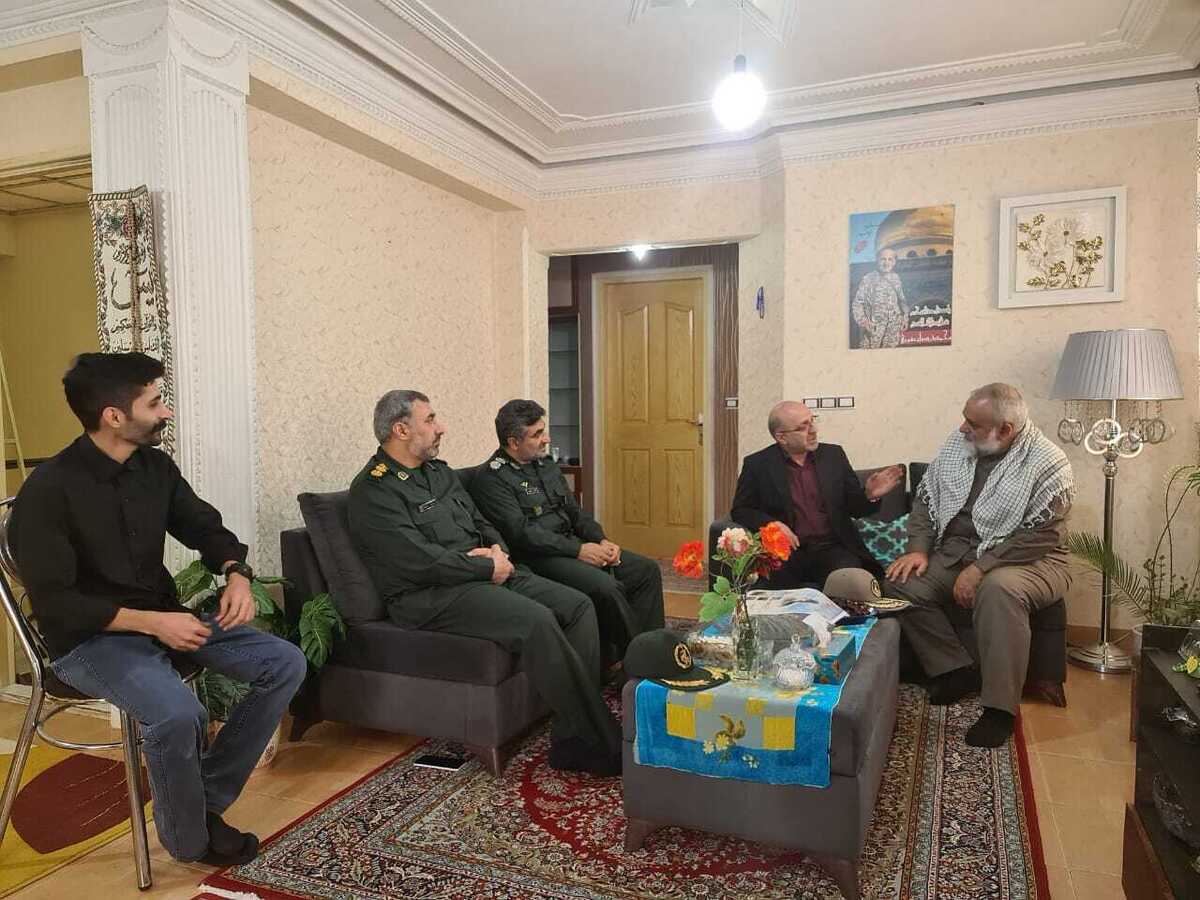 دیدار سردار نقدی با خانواده شهید مدافع حرم یعقوبی در گیلان