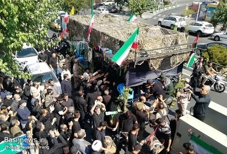 تشییع و تدفین شهید گمنام در منطقه آموزش و پرورش منطقه پنج