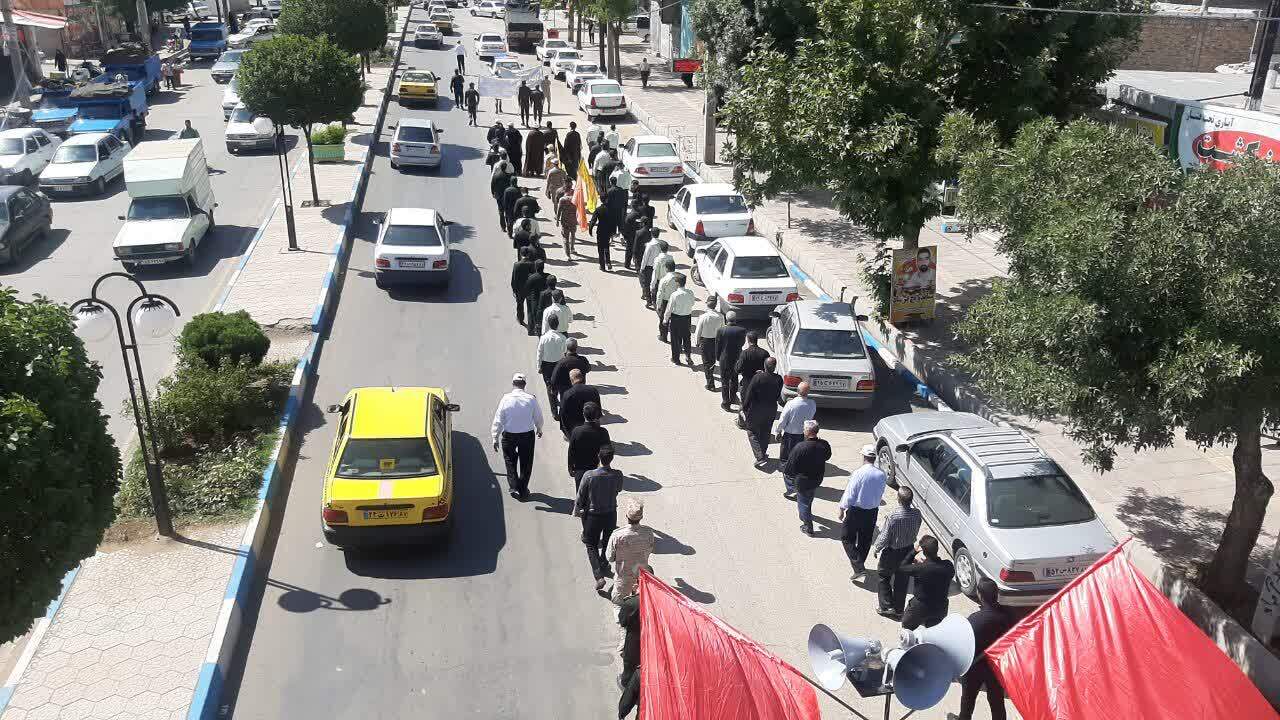 دسته عزاداری هیئت رزمندگان اسلام شهرستان خدابنده برگزار شد +تصاویر