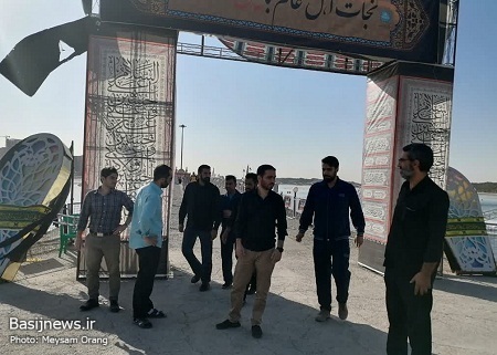 پیاده روی کارکنان ناحیه عمار یاسر به سمت مزار شهدای گمنام دریاچه شهدای خلیج فارس