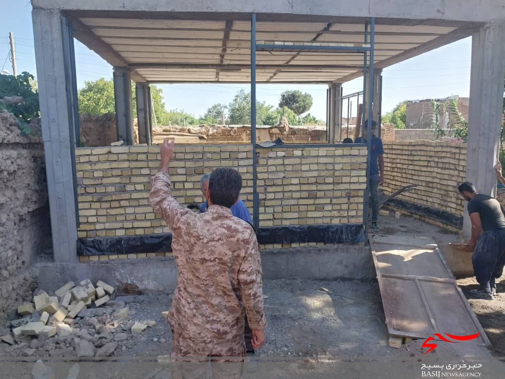 ساخت ۵ واحد مسکن محرومین توسط جهادگران بسیجی در خاکعلی کلید خورد